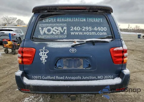 2003 Toyota Sequoia Limited из США, поврежденный, VIN 5TDBT48A73S199196